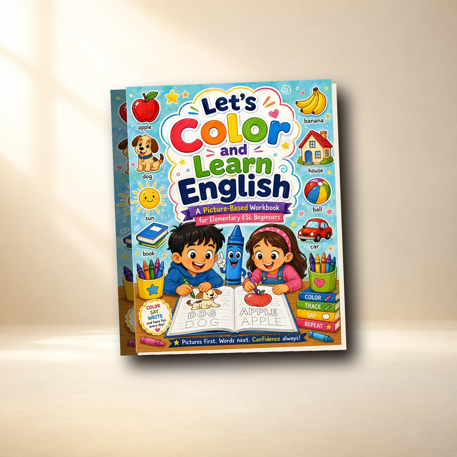 Let's Color and Learn English workbook
